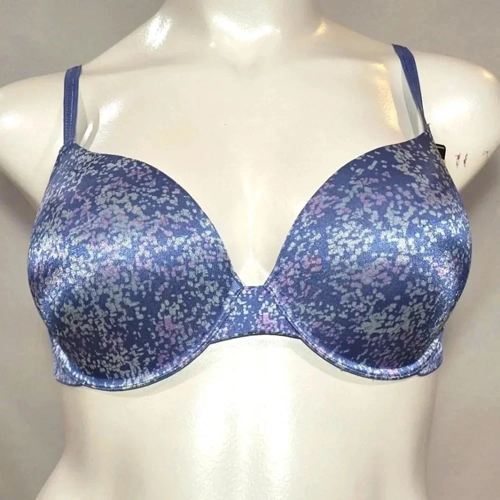 34A Maidenform 5101‎ Self Expressions i-Fit Push Up UW Bra Blue NWT